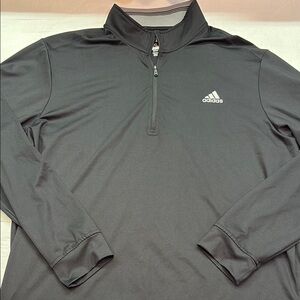 Adidas Golf Men's Black 1/4 Zip Pullover Activewear Performance Shirt XL